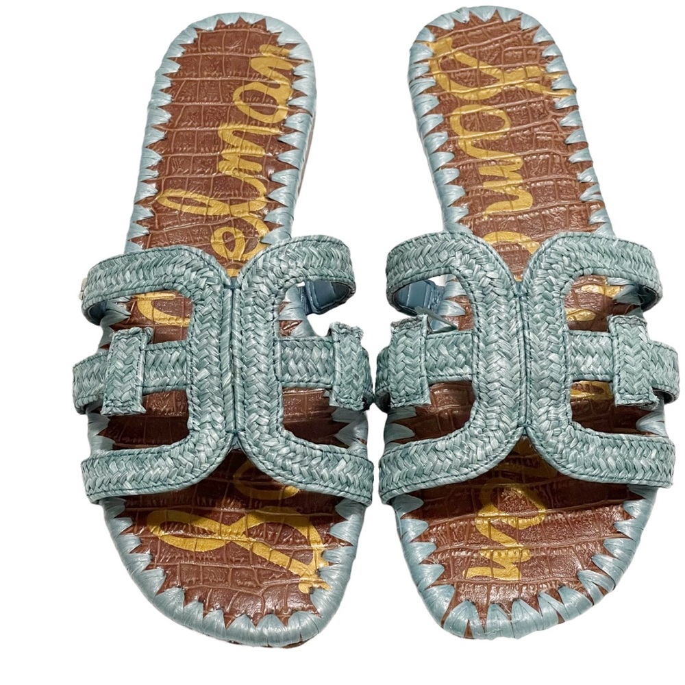 Sam Edelman Blue and Brown Braided Sandals